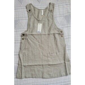 Rylee and Cru linen dress overall light green 6/7y nwt